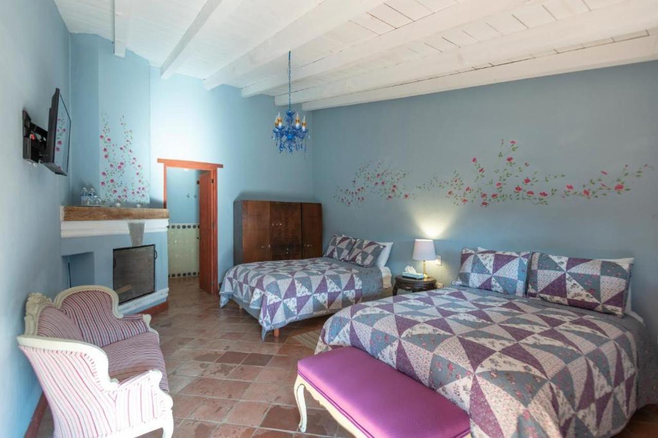 Отель La Casa Azul Huasca & Restaurante La Terraza Уаска-де-Окампо Экстерьер фото